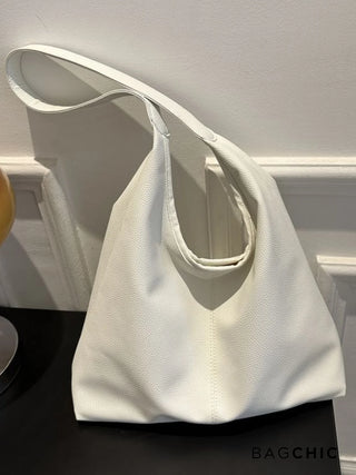 Margaret - Textured Leather Slouchy Hobo Bag