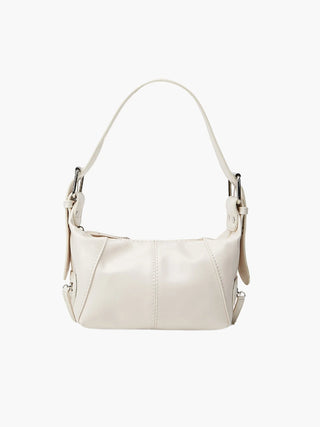 Cecilia - Textured Leather Zipper Accent Shoulder Bag