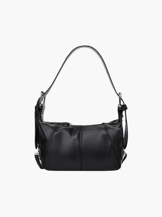 Cecilia - Textured Leather Zipper Accent Shoulder Bag