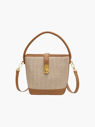 Esther - Textured Rattan Leather Mini Handbag