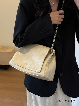 Sienna - Vintage Leather Chain Strap Shoulder Bag