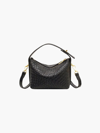 Elsie - Woven Leather Mini Bucket Bag