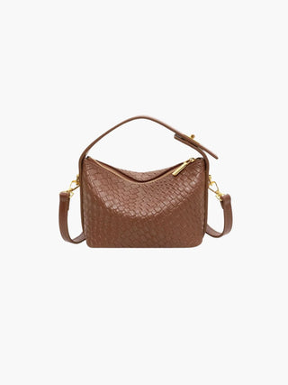 Elsie - Woven Leather Mini Bucket Bag