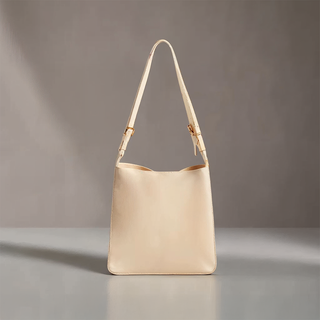 Melody - Sleek Leather Bucket Tote Bag