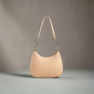 Hailey - Quilted Leather Crescent Shoulder Bag