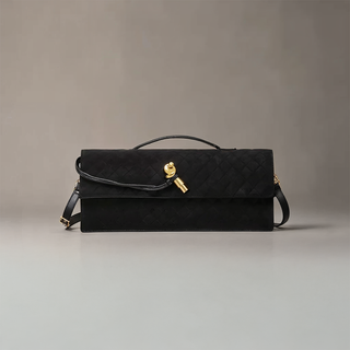 Georgia - Suede Braided Clasp Clutch Bag