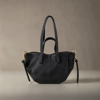 Hazel - Classic Double Handle Leather Tote