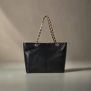 Eliana - Crocodile Embossed Chain Handle Bag