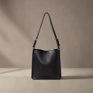 Melody - Sleek Leather Bucket Tote Bag