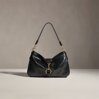 Maeve - Minimalist Gold Ring Detail Hobo Bag