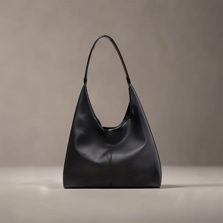 Margaret - Textured Leather Slouchy Hobo Bag