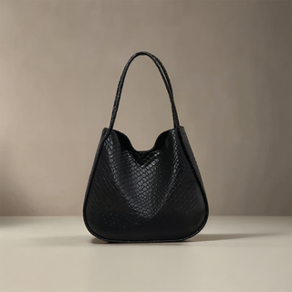 Scarlett - Chic Leather Woven Carryall Bag