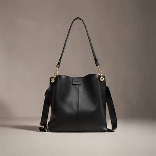 Lucia - Sleek Open-Top Multi-Strap Shoulder Bag