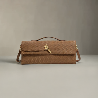 Georgia - Suede Braided Clasp Clutch Bag