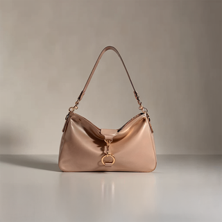 Maeve - Minimalist Gold Ring Detail Hobo Bag