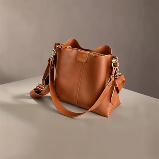 Lucia - Sleek Open-Top Multi-Strap Shoulder Bag