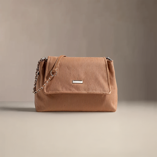 Cora - Retro Corduroy-Inspired Shoulder Bag