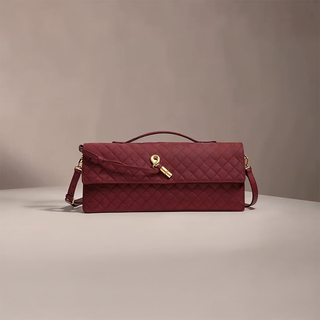 Georgia - Suede Braided Clasp Clutch Bag