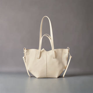 Hazel - Classic Double Handle Leather Tote