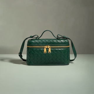 Katherine - Woven Leather Structured Box Bag