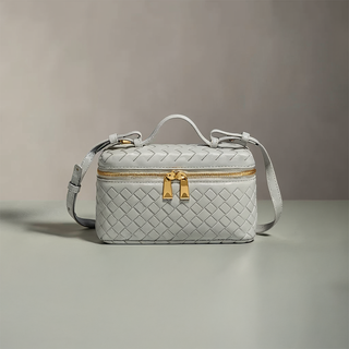 Katherine - Woven Leather Structured Box Bag