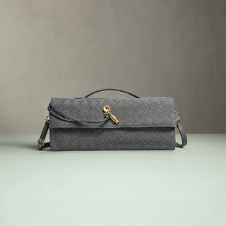 Georgia - Suede Braided Clasp Clutch Bag