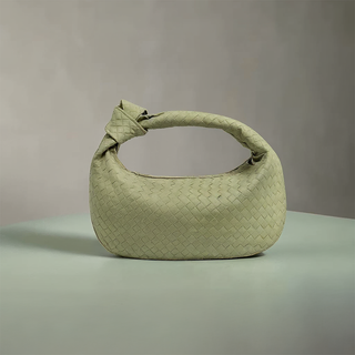Ximena - Woven Knot Medium Suede Shoulder Bag