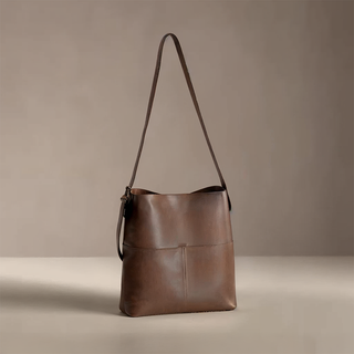 Eloise - Modern Leather Open-Top Tote Bag