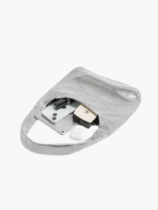 Camila - Chain Mesh Hobo Bag with Soft Drape Design