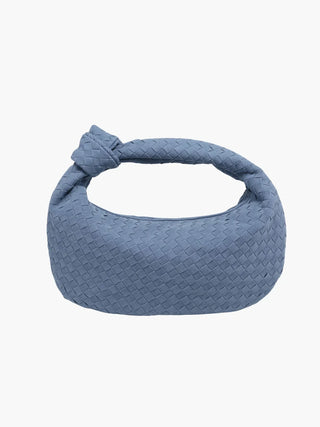 Ximena - Woven Knot Medium Suede Shoulder Bag
