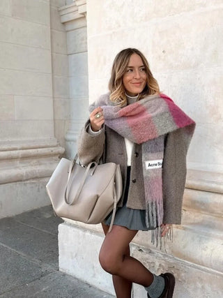 Hazel - Classic Double Handle Leather Tote