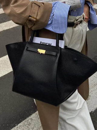 Aurora - Classic Leather Charm Tote Bag