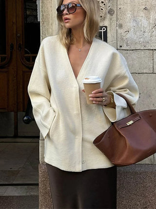 Aurora - Classic Leather Charm Tote Bag