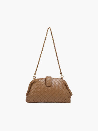 Elena - Leather Braided Chain Handbag