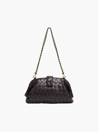 Elena - Leather Braided Chain Handbag