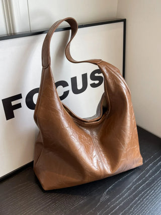 Ruby - Leather Slouchy Hobo Shoulder Bag