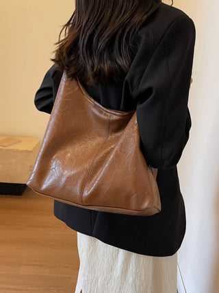 Ruby - Leather Slouchy Hobo Shoulder Bag