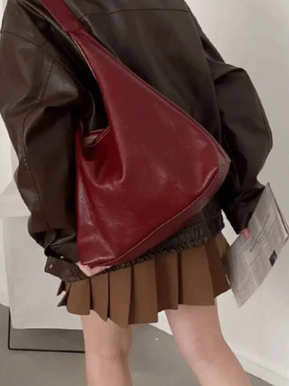 Ruby - Leather Slouchy Hobo Shoulder Bag