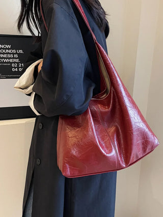 Ruby - Leather Slouchy Hobo Shoulder Bag