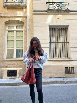 Ruby - Leather Slouchy Hobo Shoulder Bag