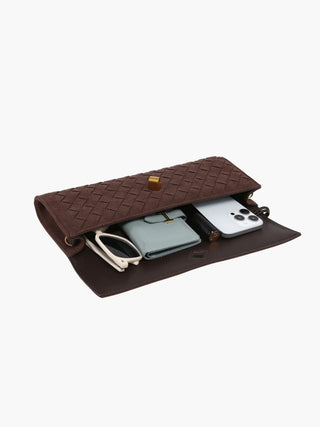 Georgia - Suede Braided Clasp Clutch Bag