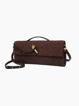 Georgia - Suede Braided Clasp Clutch Bag