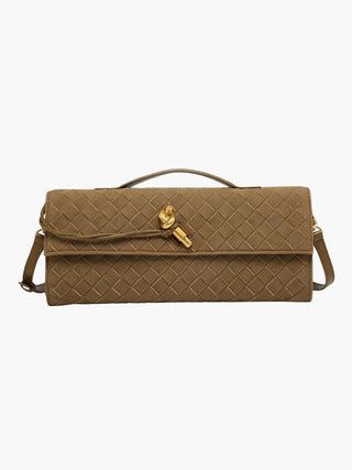 Georgia - Suede Braided Clasp Clutch Bag
