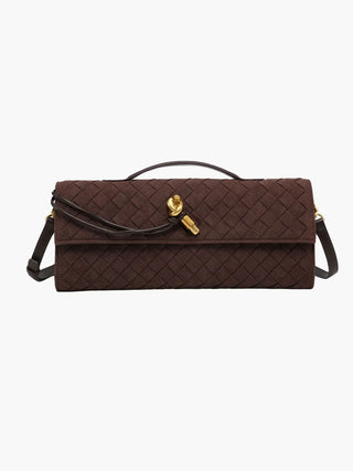 Georgia - Suede Braided Clasp Clutch Bag