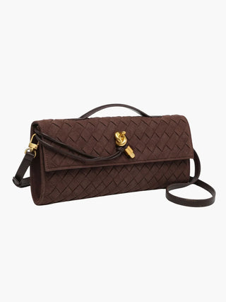 Georgia - Suede Braided Clasp Clutch Bag