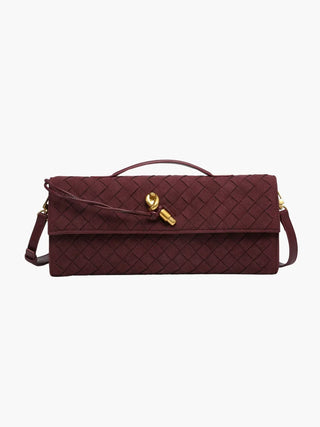 Georgia - Suede Braided Clasp Clutch Bag