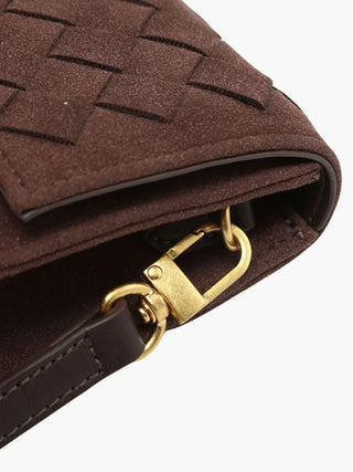Georgia - Suede Braided Clasp Clutch Bag