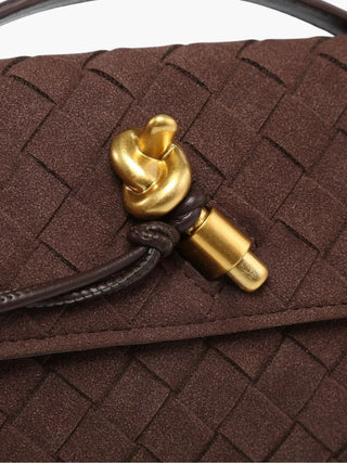 Georgia - Suede Braided Clasp Clutch Bag