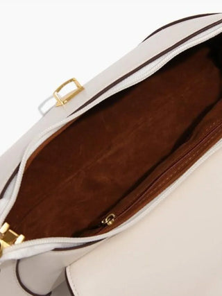 Alice - Leather Shoulder Bag with Vintage Gold-Tone Hardware