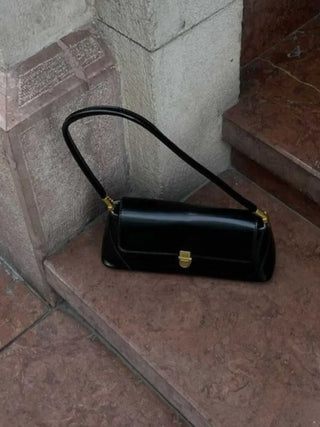 Alice - Leather Shoulder Bag with Vintage Gold-Tone Hardware